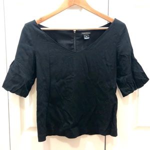 Club Monaco Scoop Neck Blouse w/ SM Bell Sleeve
